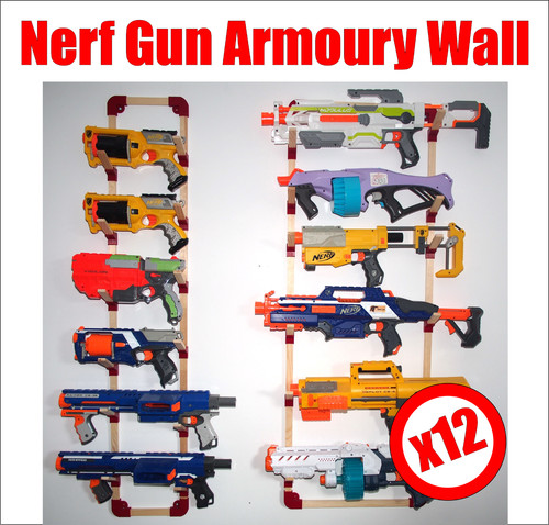 Nerf gun armoury wall - wall, rack