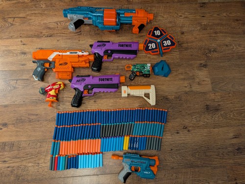 Nerf gun collection with darts - gun,